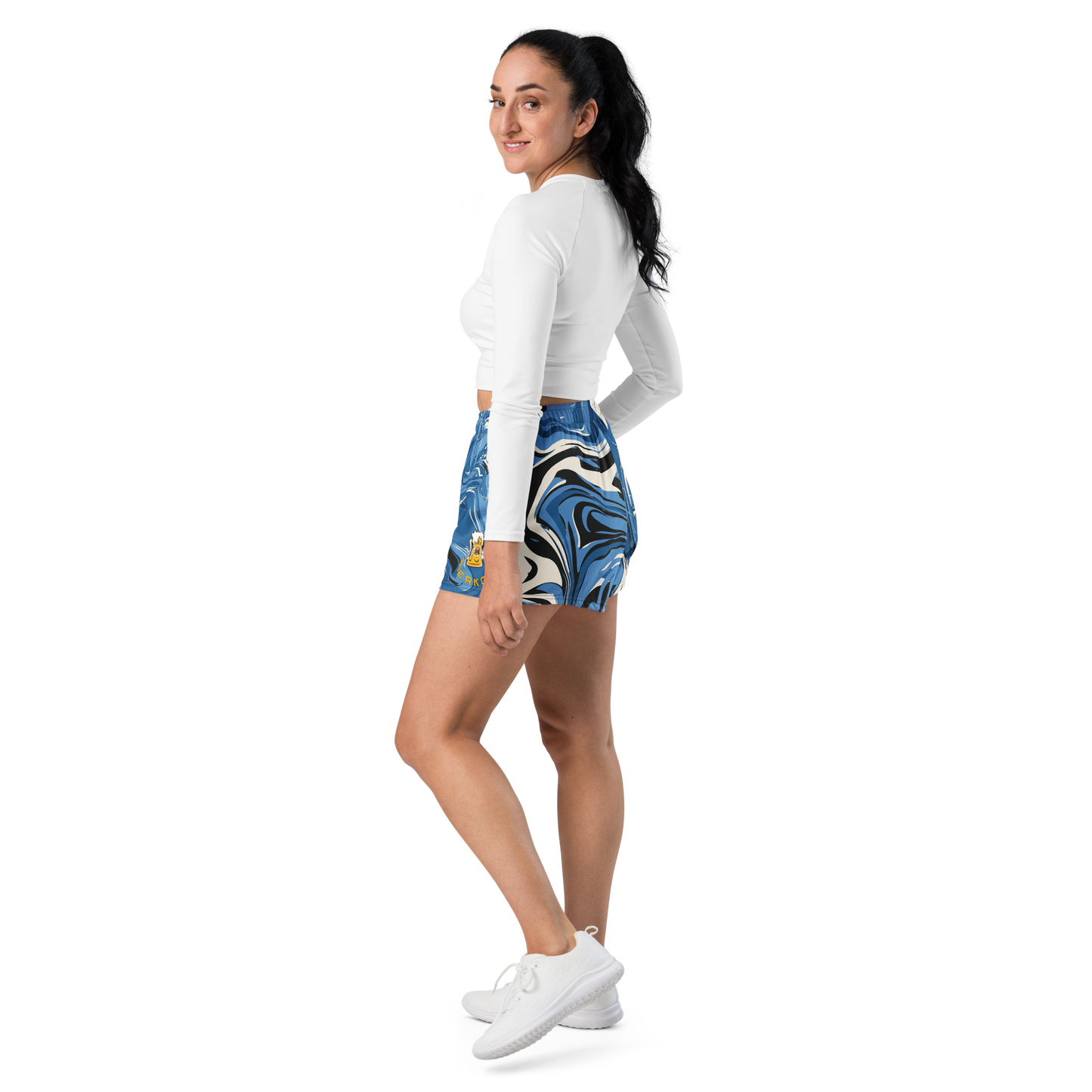 Women’s Special Navy Wavy Athletic shorts